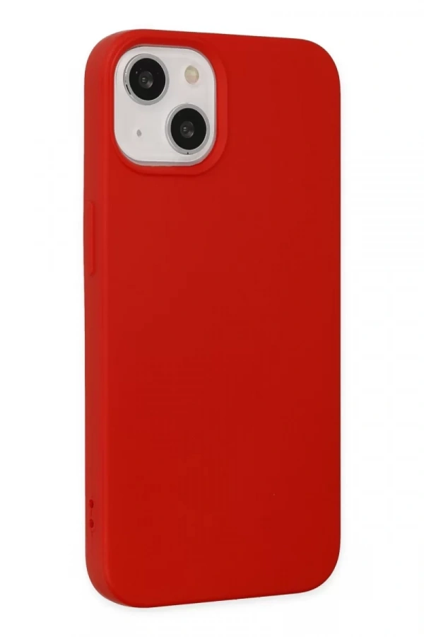 Apple iPhone 14 Plus Kılıf Nano içi Kadife Silikon - Kırmızı