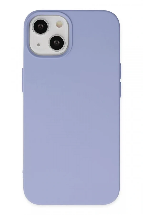 Apple iPhone 14 Plus Kılıf Nano içi Kadife Silikon - Lila