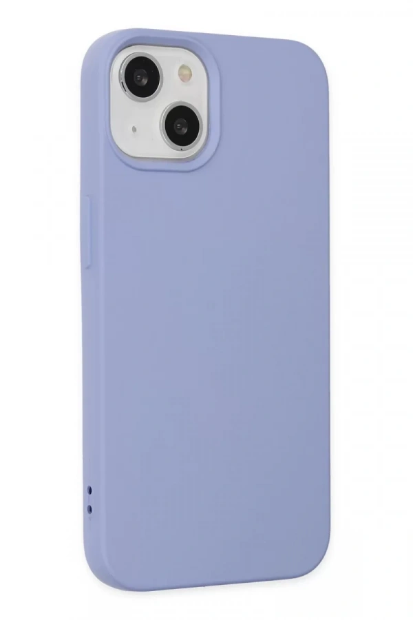 Apple iPhone 14 Plus Kılıf Nano içi Kadife Silikon - Lila