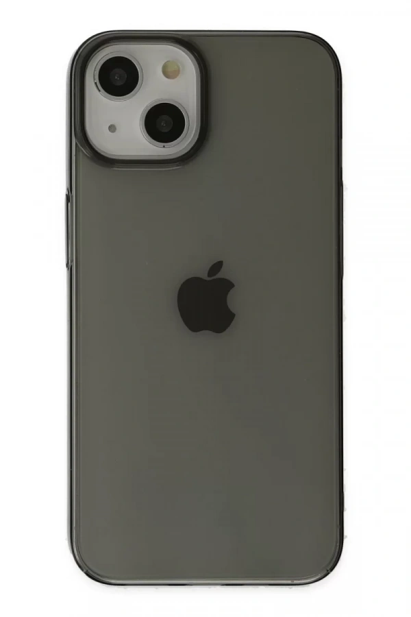 Apple iPhone 14 Plus Kılıf Pc Sert Şeffaf Kapak - Siyah