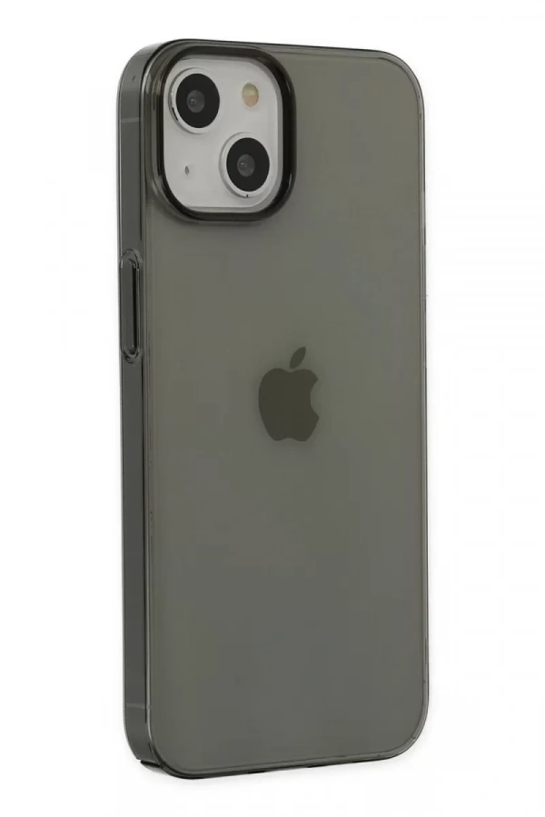 Apple iPhone 14 Plus Kılıf Pc Sert Şeffaf Kapak - Siyah