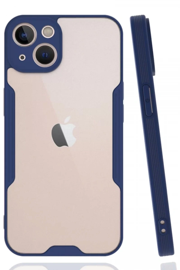 Apple iPhone 14 Plus Kılıf Platin Silikon - Lacivert