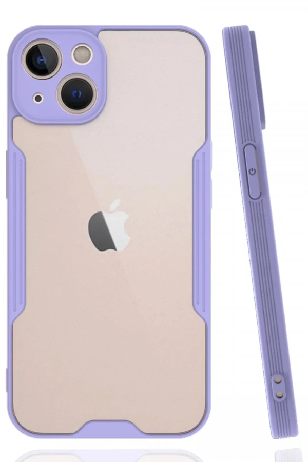 Apple iPhone 14 Plus Kılıf Platin Silikon - Lila