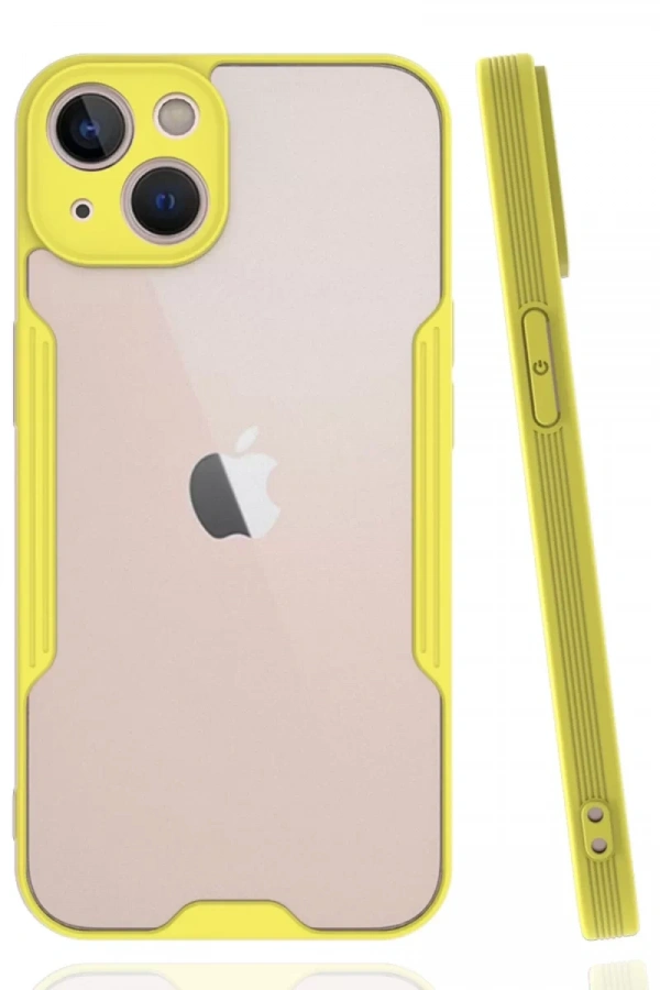 Apple iPhone 14 Plus Kılıf Platin Silikon - Sarı