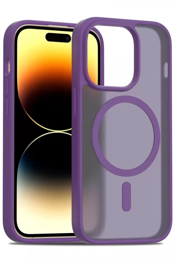 Apple iPhone 14 Pro Jota Magsafe Kapak - Derin Mor