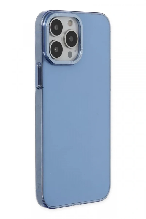 Apple iPhone 14 Pro Kılıf Anka PC Sert Metal Kapak - Mavi