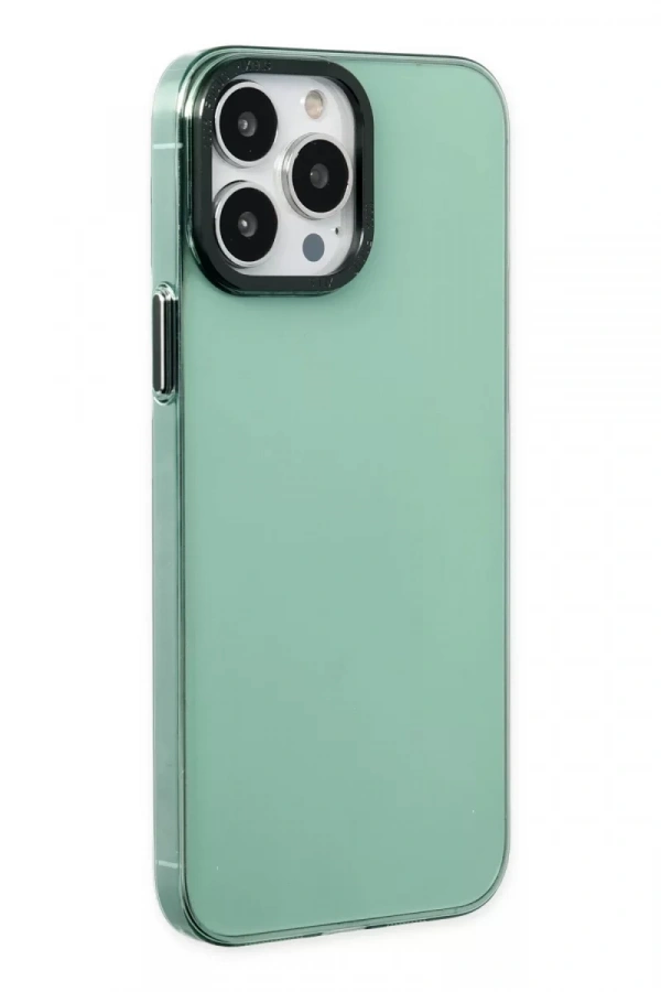 Apple iPhone 14 Pro Kılıf Anka PC Sert Metal Kapak - Yeşil