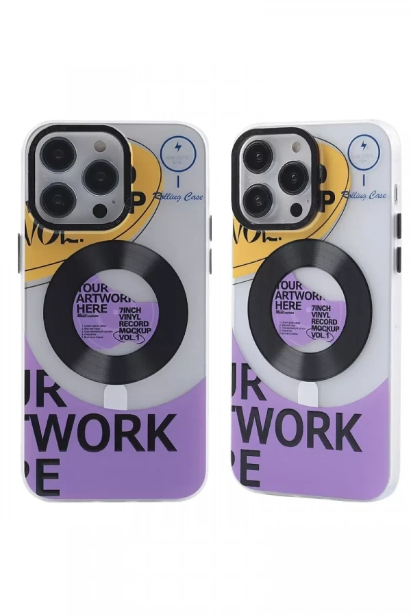 Apple iPhone 14 Pro Kılıf Apollo Magneticsafe Desenli Kapak - Apollo Şeffaf - 6