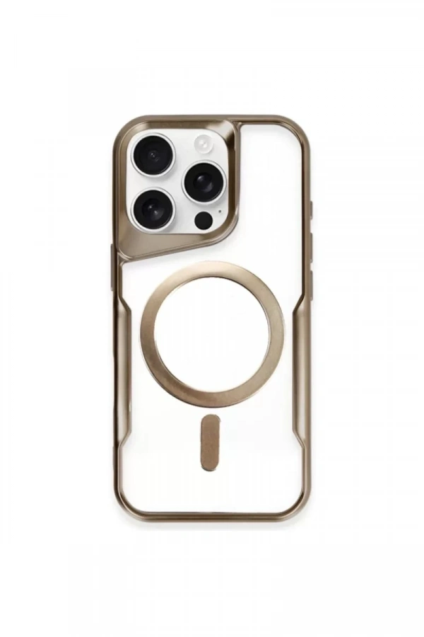 Apple iPhone 14 Pro Kılıf Boyi Magsafe Silikon Kapak - Kahverengi
