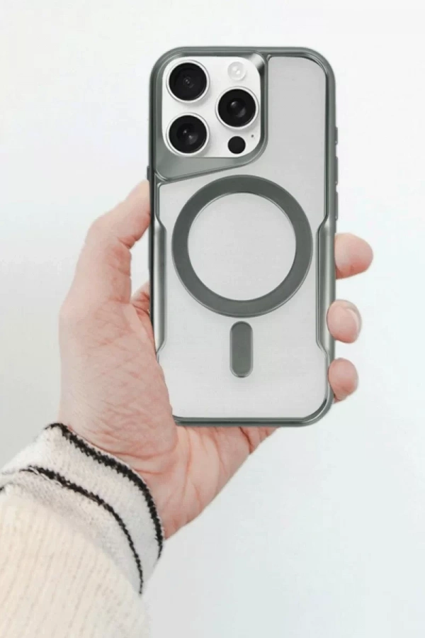 Apple iPhone 14 Pro Kılıf Boyi Magsafe Silikon Kapak - Siyah