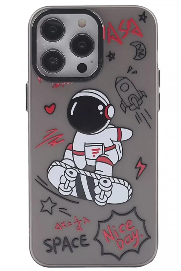Apple iPhone 14 Pro Kılıf Desenli Kapak - Siyah - 1