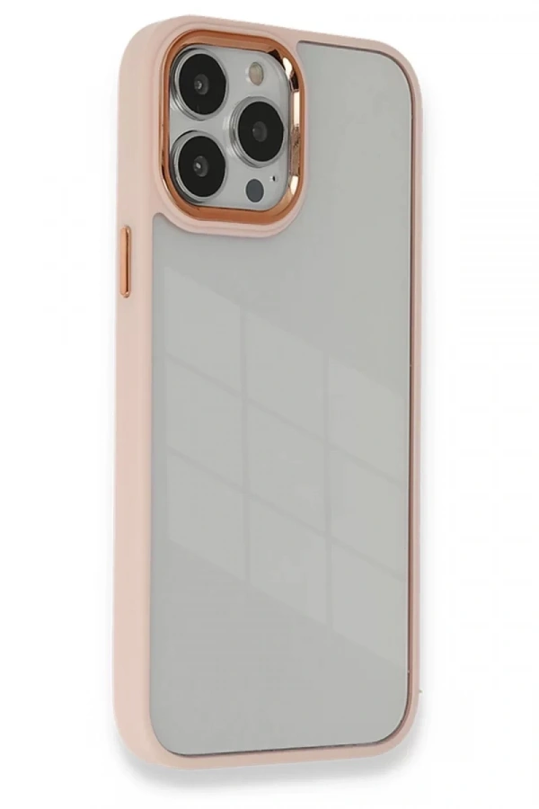 Apple iPhone 14 Pro Kılıf Dora Kapak - Pudra