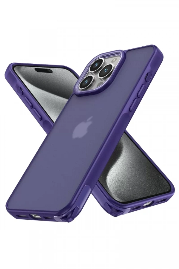 Apple iPhone 14 Pro Kılıf Elegant Kapak - Derin Mor