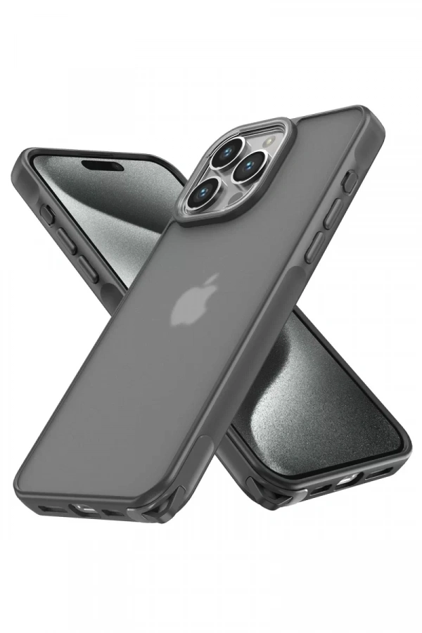 Apple iPhone 14 Pro Kılıf Elegant Kapak - Titan Gri