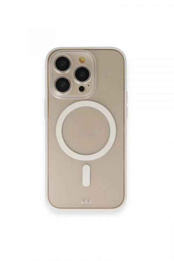 Apple iPhone 14 Pro Kılıf Grand Magneticsafe Kapak - Beyaz