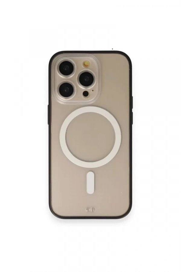 Apple iPhone 14 Pro Kılıf Grand Magneticsafe Kapak - Siyah