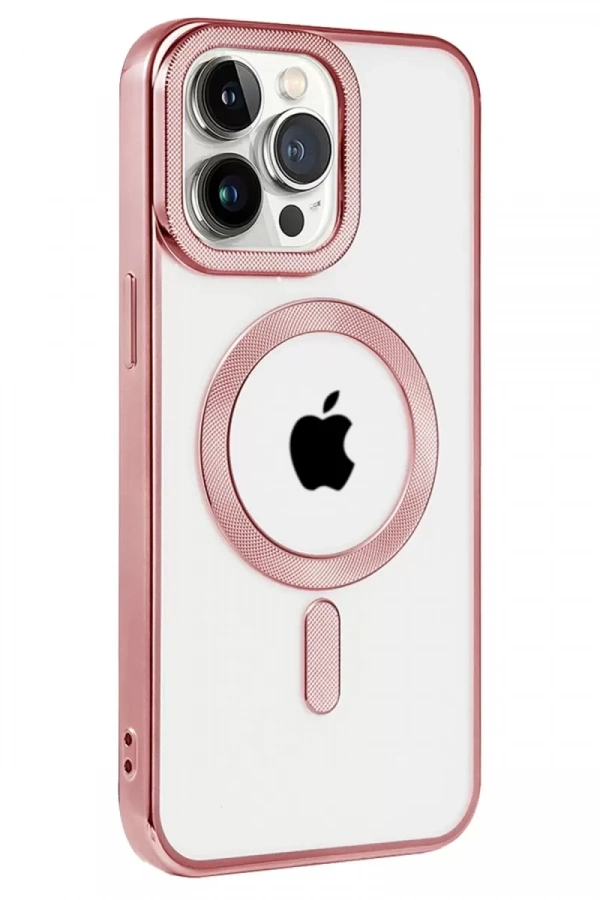 Apple iPhone 14 Pro Kılıf Kronos Magsafe Kapak - Rose Gold