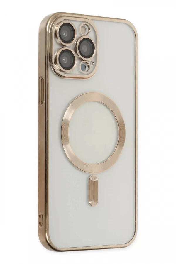 Apple iPhone 14 Pro Kılıf Kross Magneticsafe Kapak - Gold
