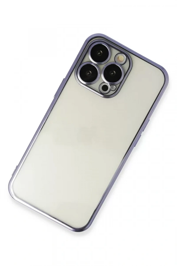 Apple iPhone 14 Pro Kılıf Lensli Silikon - Mor