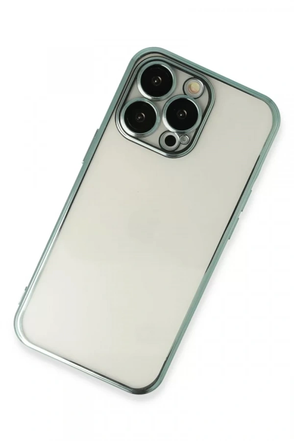Apple iPhone 14 Pro Kılıf Lensli Silikon - Yeşil