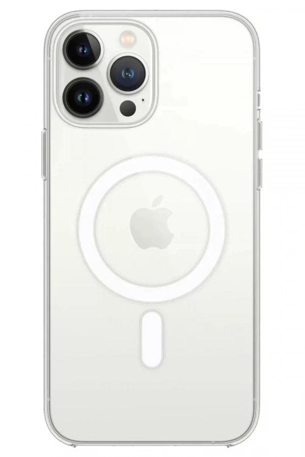 Apple iPhone 14 Pro Kılıf Magneticsafe Şeffaf Silikon - Şeffaf