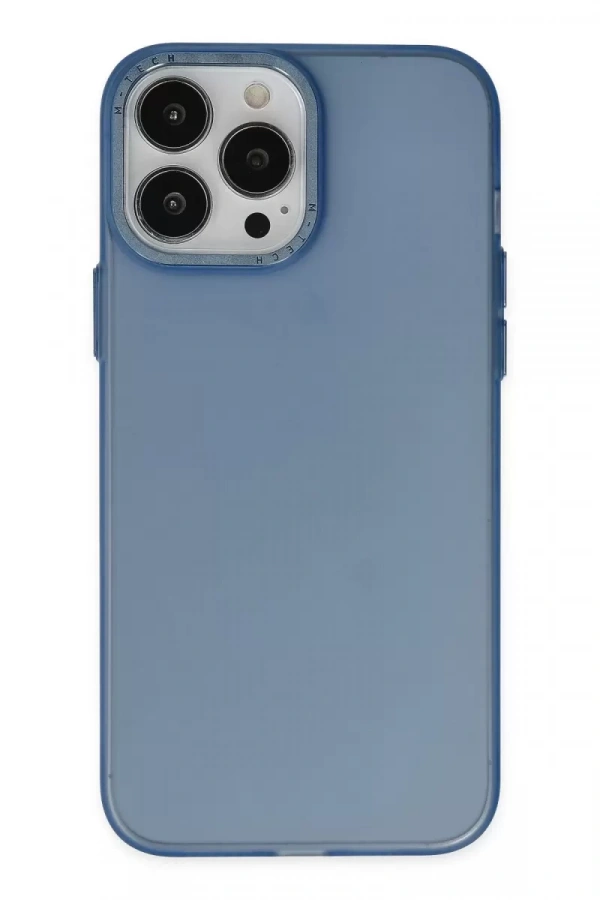 Apple iPhone 14 Pro Kılıf Modos Metal Kapak - Lacivert