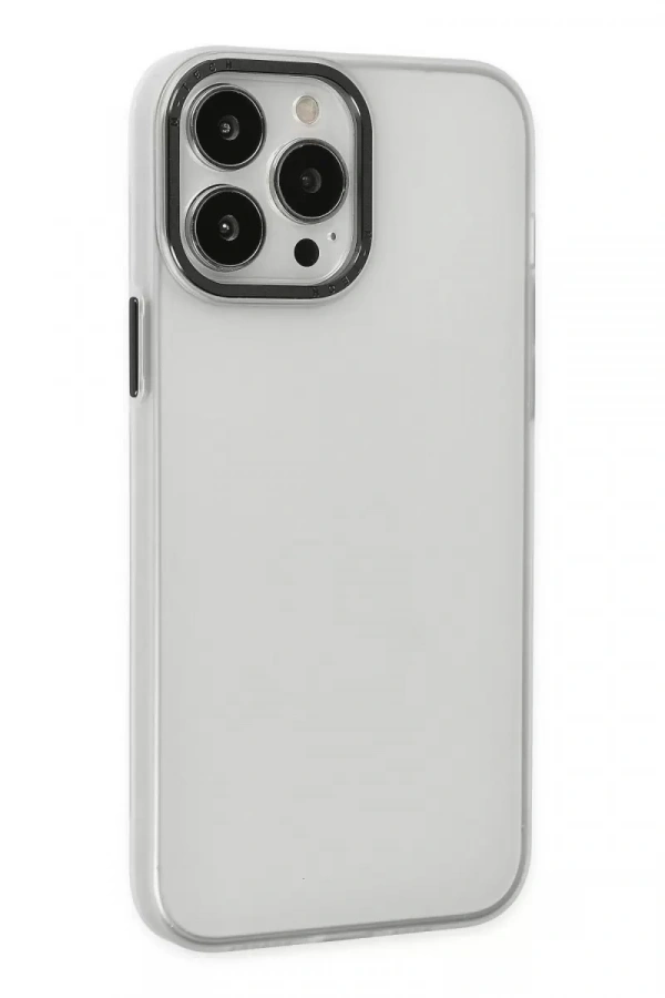 Apple iPhone 14 Pro Kılıf Modos Metal Kapak - Şeffaf