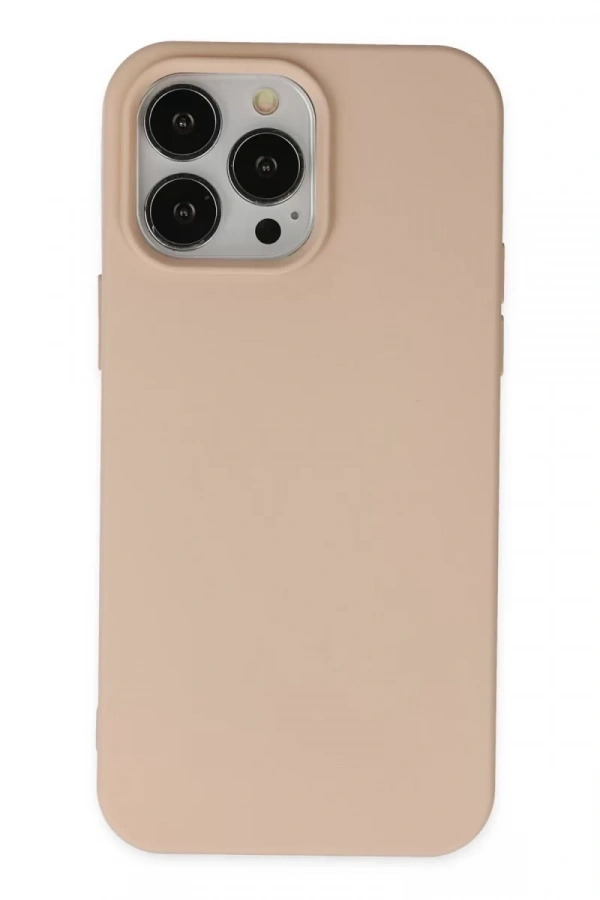 Apple iPhone 14 Pro Kılıf Nano içi Kadife Silikon - Pudra
