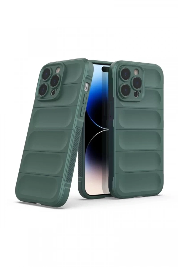 Apple iPhone 14 Pro Kılıf Optimum Silikon - Koyu Yeşil