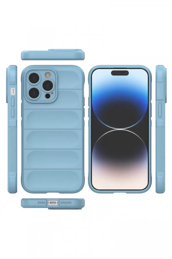 Apple iPhone 14 Pro Kılıf Optimum Silikon - Sky Blue