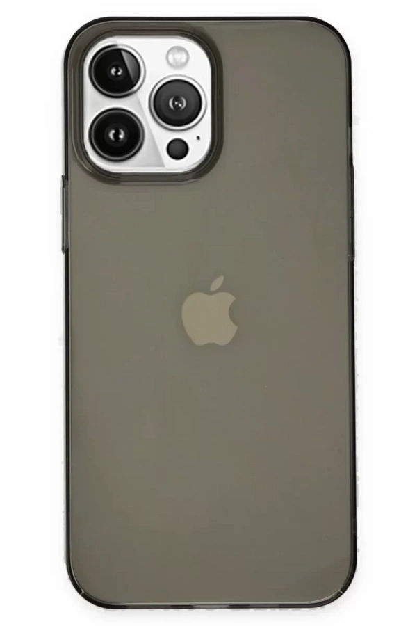 Apple iPhone 14 Pro Kılıf Pc Sert Şeffaf Kapak - Siyah
