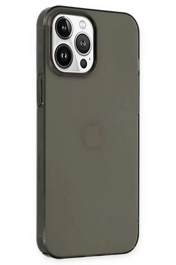 Apple iPhone 14 Pro Kılıf Pc Sert Şeffaf Kapak - Siyah