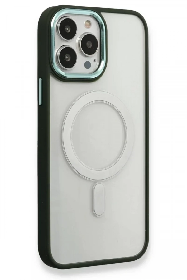 Apple iPhone 14 Pro Kılıf Room Magneticsafe Silikon - Köknar Yeşili