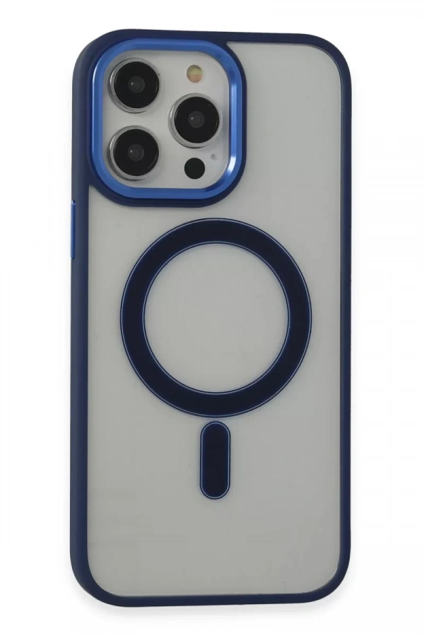 Apple iPhone 14 Pro Kılıf Room Magneticsafe Silikon - Lacivert