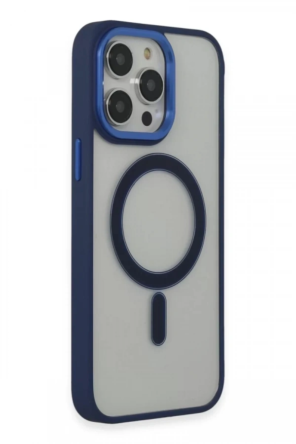 Apple iPhone 14 Pro Kılıf Room Magneticsafe Silikon - Lacivert