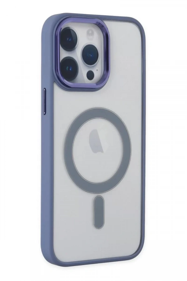 Apple iPhone 14 Pro Kılıf Room Magneticsafe Silikon - Sierra Blue