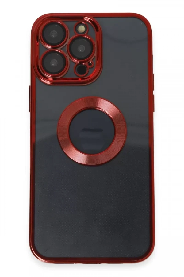 Apple iPhone 14 Pro Kılıf Slot Silikon - Kırmızı
