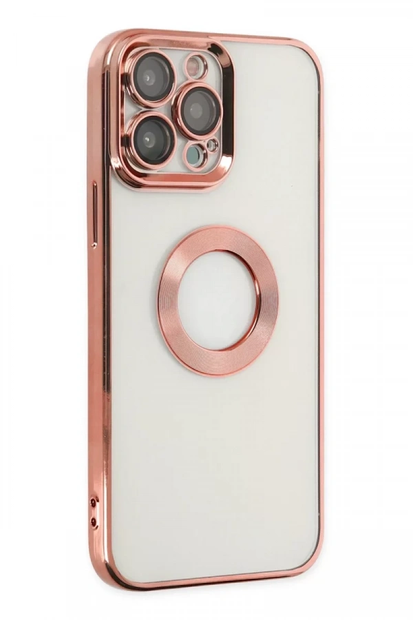 Apple iPhone 14 Pro Kılıf Slot Silikon - Rose Gold