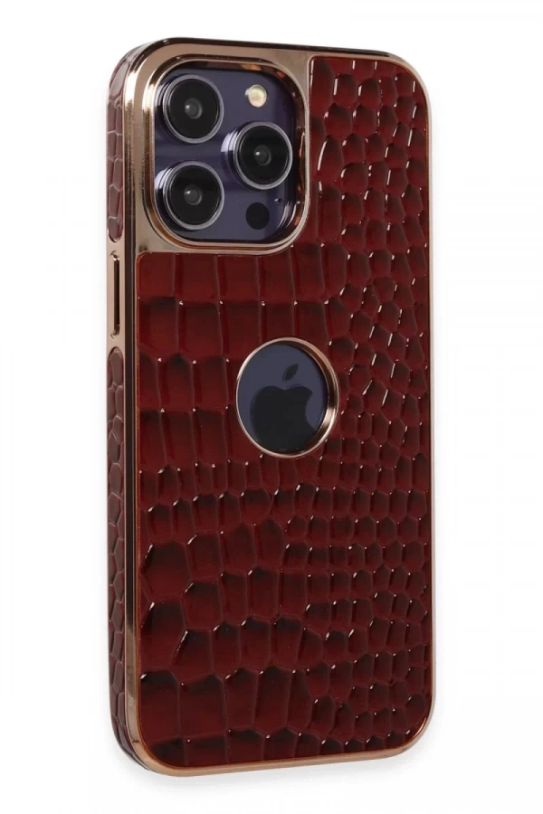 Apple iPhone 14 Pro Kılıf Snake Kapak - Bordo