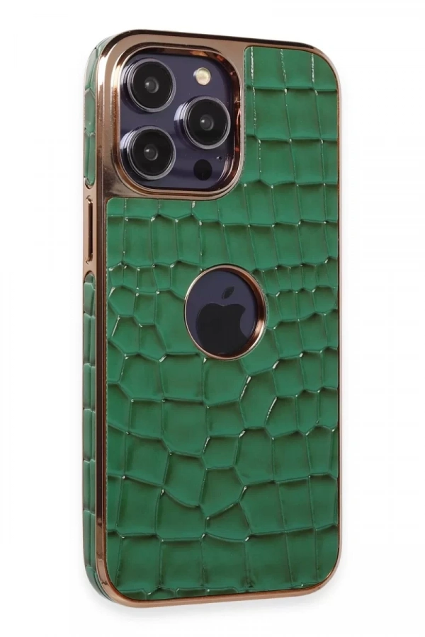 Apple iPhone 14 Pro Kılıf Snake Kapak - Koyu Yeşil