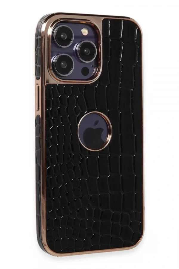 Apple iPhone 14 Pro Kılıf Snake Kapak - Siyah