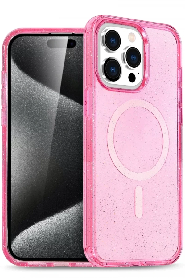 Apple iPhone 14 Pro Kılıf Star Magsafe Kapak - Pembe