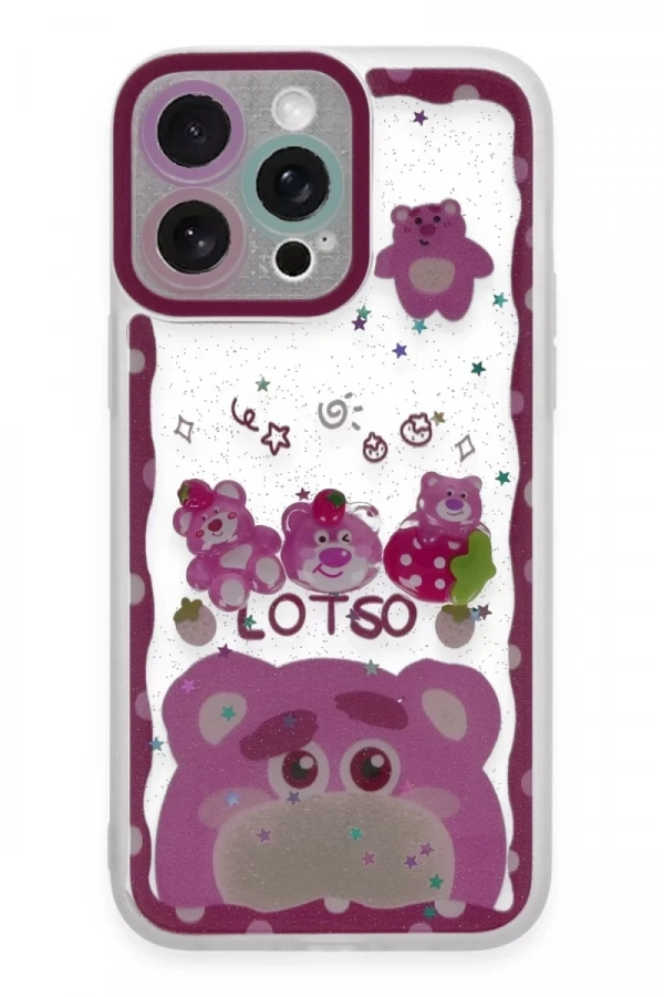 Apple iPhone 14 Pro Kılıf Sweet Desenli Silikon Kapak - Pembe