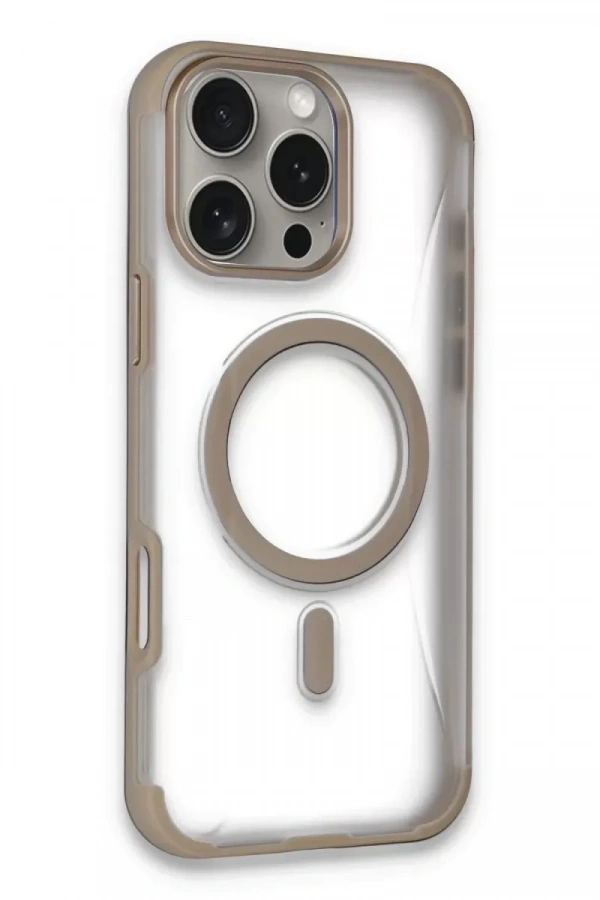 Apple iPhone 14 Pro Max Hilton Magsafe Kapak - Gold