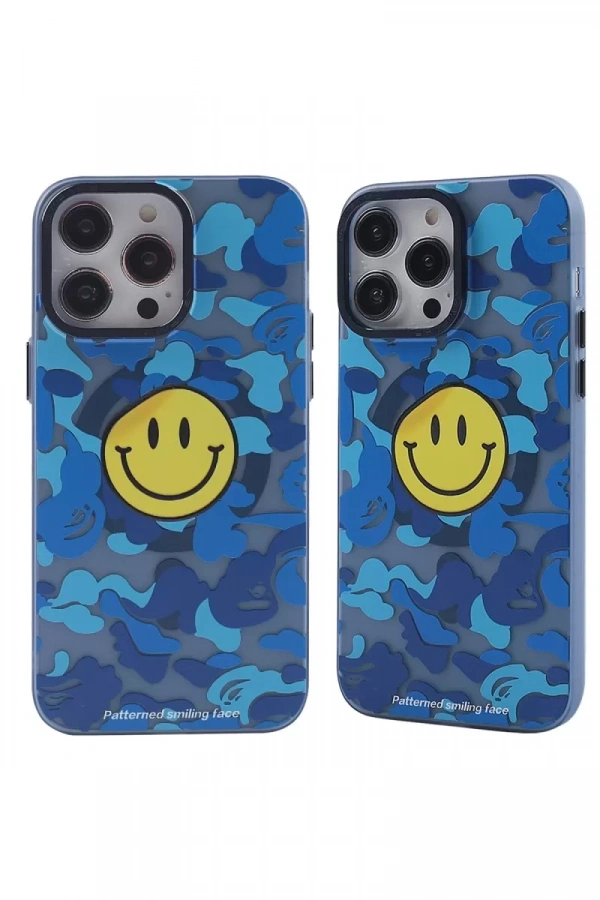 Apple iPhone 14 Pro Max Kılıf Apollo Magneticsafe Desenli Kapak - Apollo Mavi - 1