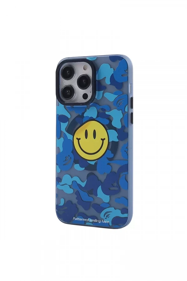 Apple iPhone 14 Pro Max Kılıf Apollo Magneticsafe Desenli Kapak - Apollo Mavi - 1