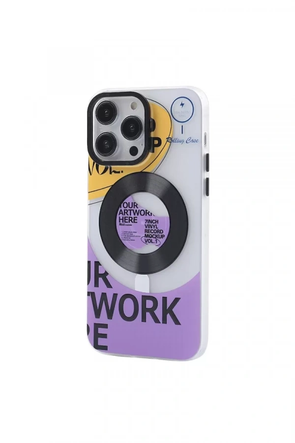 Apple iPhone 14 Pro Max Kılıf Apollo Magneticsafe Desenli Kapak - Apollo Şeffaf - 6