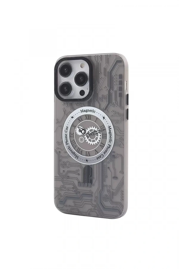 Apple iPhone 14 Pro Max Kılıf Apollo Magneticsafe Desenli Kapak - Apollo Siyah - 1