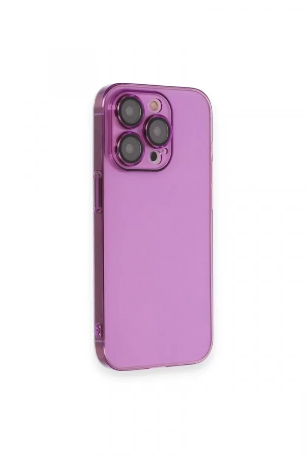Apple iPhone 14 Pro Max Kılıf Armada Lensli Kapak - Mor