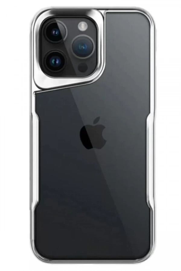 Apple iPhone 14 Pro Max Kılıf Boyi Silikon Kapak - Gümüş